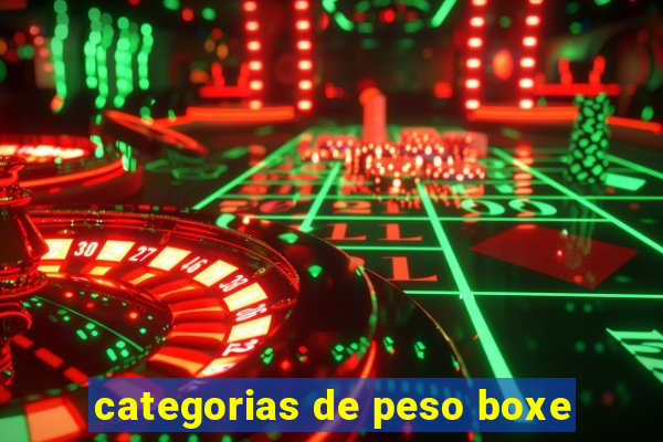 categorias de peso boxe